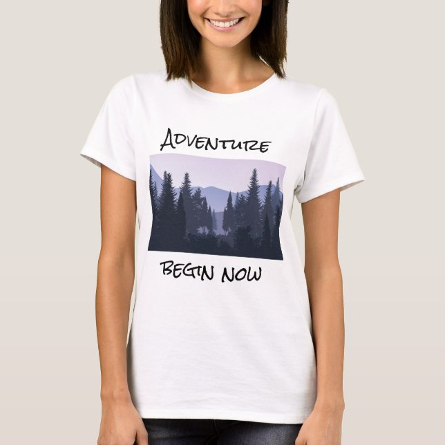 Adventure startet jetzt mit Reiseangebot T-Shirt (Vorderseite)