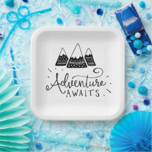 Adventure Themed Baby Dusche Pappteller