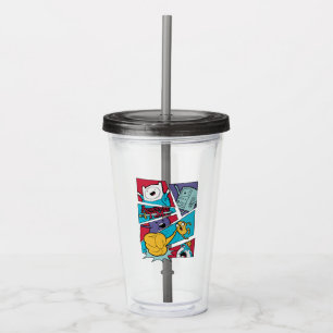 Adventure Time Action Panel Graphic Acryltrinkbecher