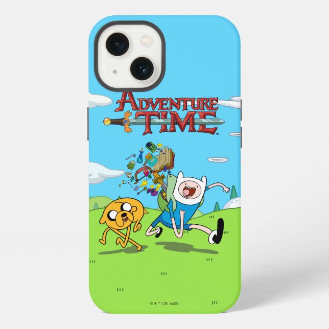 Adventure Time | Finns Rucksack-Abenteuerausrüstun iPhone Hülle (Rückseite)