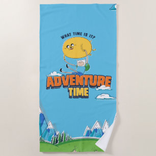 Adventure Time Jake Floating With Finn Strandtuch