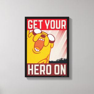 Adventure Time   Jake "Get Your Hero On" Leinwanddruck