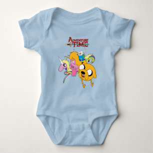 Adventure Time Lady, Bublegum, Finn, & Jake T-S Baby Strampler