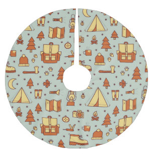Adventure travel icons, seamless pattern. polyester weihnachtsbaumdecke