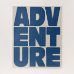 Adventure Travel Lover Typography Blue Modern Puzzle<br><div class="desc">A striking modern design featuring the word “ADVENTURE” in large block letters across a neutral background. Its bold blue typography adds a playful, graphic touch perfect for travel lovers, outdoor explorers, or anyone with a sense of wanderlust. A stylish and fun way to celebrate curiosity, courage, and creativity in everyday...</div>