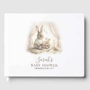 Adventure Watercolor Bunny Baby Shower Gästebuch