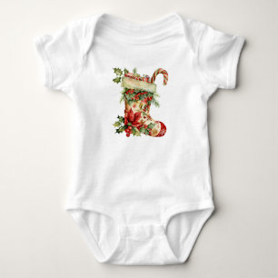 Adventure Watercolor Weihnachtsdesign für Strumpf Baby Strampler