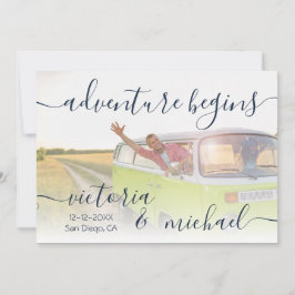 Adventure Wedding Foto Save the Date Einladung