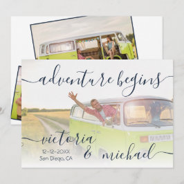 Adventure Wedding Foto Save the Date Einladung