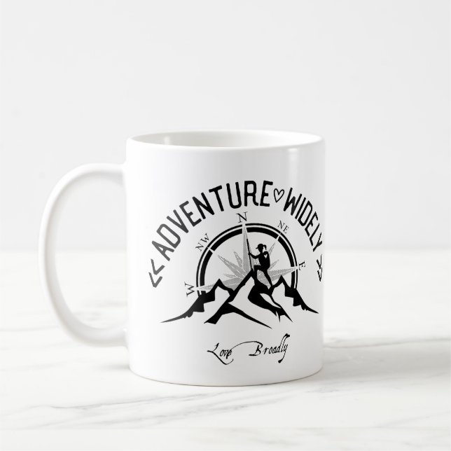 Adventure Wide offizielles Logo Kaffeetasse (Links)