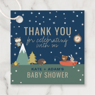 Adventure Woodland Boy Baby Dusche Vielen Dank Geschenkanhänger