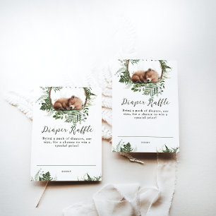 Adventure Woodland Mushroom Bear Baby Boy Dusche Begleitkarte