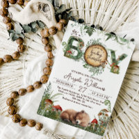 Adventure Woodland Mushroom Fern Baby Boy Dusche