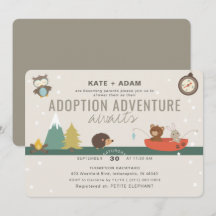 Adventure Woodland Neutral Adoption Baby Shower