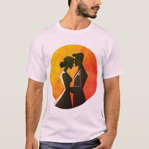 Adventure Zuneigung: Niedliche Liebe Couple Heart T-Shirt