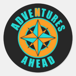 Adventures Ahead Classic! Runder Aufkleber