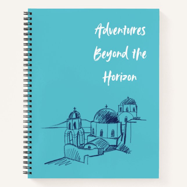 Adventures Beyond the Horizon Travel Journal Notizbuch (Vorderseite)