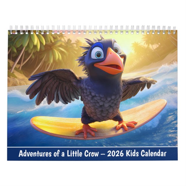 Adventures of a Little Crow – 2026 Kids Calendar Kalender (Titelbild)