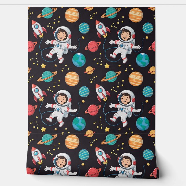 Adventuroure Space Explorer Kinder Tapete (Abrollen)