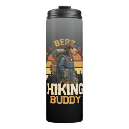 Adventurous Airedale Hiker Wilderness Explorer Thermosbecher