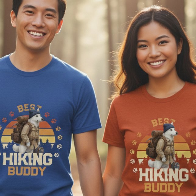 Adventurous Akita Hiker Wilderness Explorer T-Shirt (Von Creator hochgeladen)