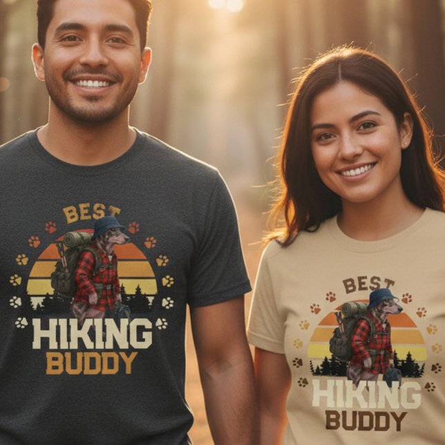 Adventurous American Hairless Terrier Hiker  T-Shirt (Von Creator hochgeladen)