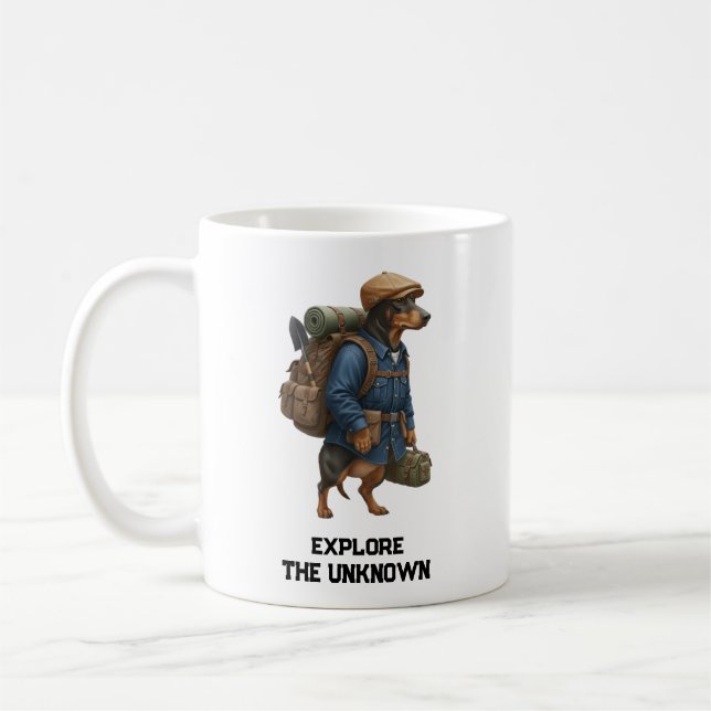 Adventurous Dachshund Hiker Home Is Where My Pack Kaffeetasse (Links)
