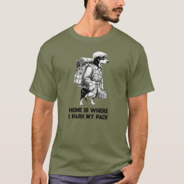 Adventurous Dachshund Hiker Home Is Where My Pack T-Shirt