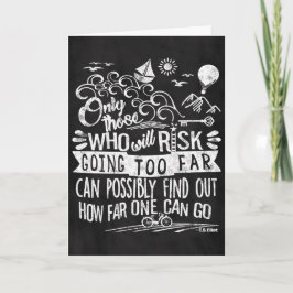 Adventurous Dreamer Motivierend Chalk Typografie Karte