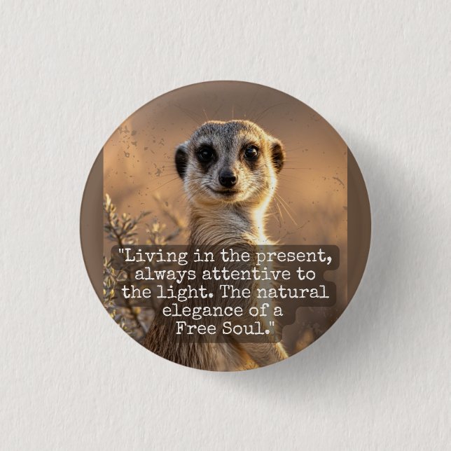 Adventurous Meerkat Living Button (Vorderseite)