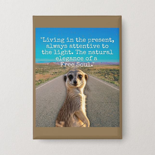 Adventurous Meerkat Living Button (Vorderseite)