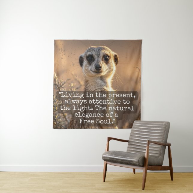 Adventurous Meerkat Living Wandteppich (Beispiel)