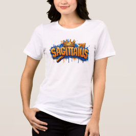 Adventurous Sagittarius Zodiac Graffiti Airbrush Tri-Blend Shirt