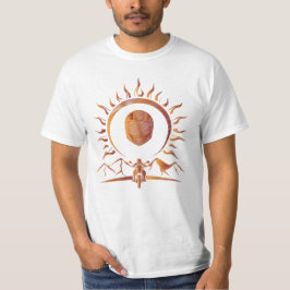 Adventurous Spirit Orange Motorcycle Helmet Sun T-Shirt