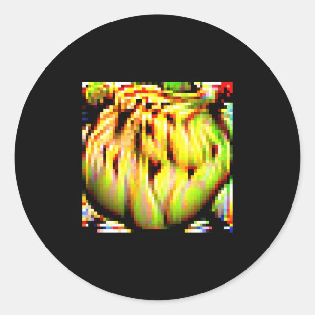 Adversarial Anti-Facial Recognition Camouflage Inv Runder Aufkleber (Vorderseite)