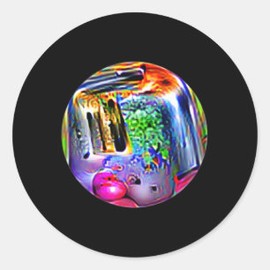 Adversarial Anti-Facial Recognition Camouflage Inv Runder Aufkleber