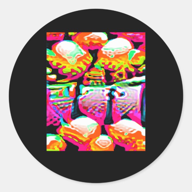 Adversarial Anti-Facial Recognition Camouflage Inv Runder Aufkleber (Vorderseite)