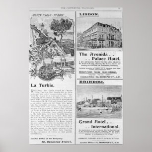 Advertisements for La Turbie Restaurant, Poster