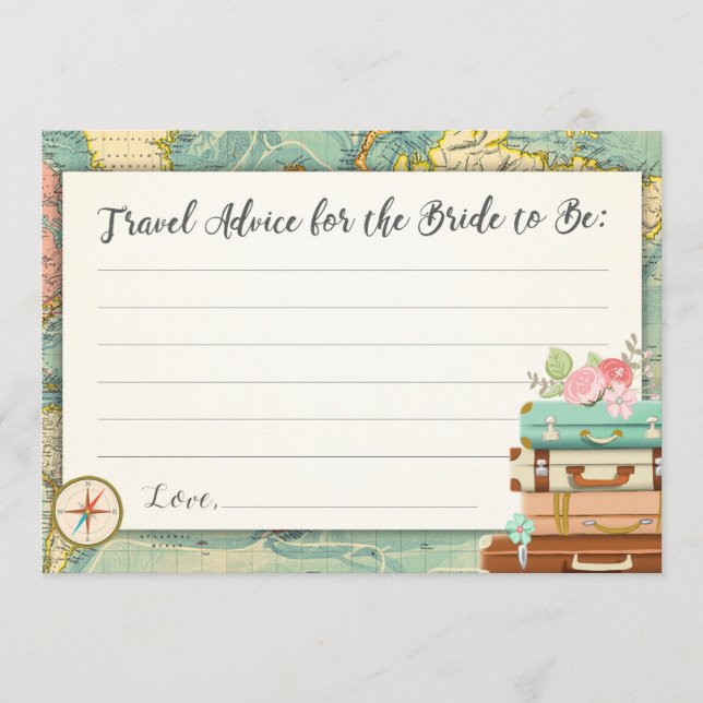 Advice Card Bride Brautparty Game Miss zu Mrs. Hinweiskarte (Vorderseite)