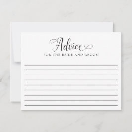 Advice Card Elegantes Hochzeitsszeitslima Modernes
