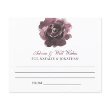 Advice Card Wedding Fall Florale Weinrost Elegante