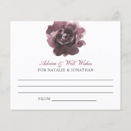 Advice Card Wedding Fall Florale Weinrost Elegante