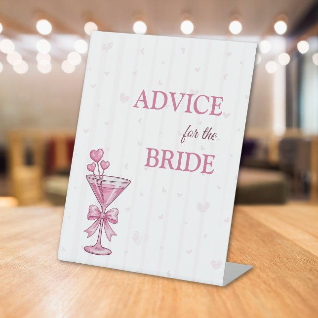 Advice for the Bride Sign | A Tiny Bit Engaged  Sockelschild (Von Creator hochgeladen)
