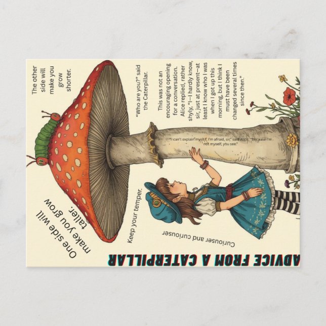 Advice from a Caterpillar Post Card Postkarte (Vorderseite)