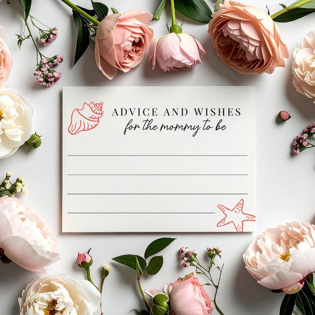 Advice & Wishes for Mommy to Be Baby Shower Game Begleitkarte (Von Creator hochgeladen)
