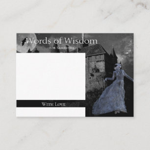Advice Words Wisdom Halloween Brautparty Begleitkarte