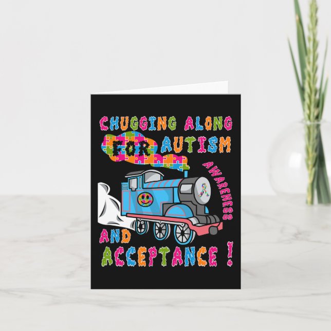 Advocate Accepttrain Puzzle Cool Autismus Aware Karte (Vorderseite)