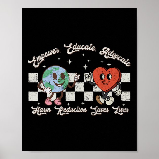 Advocate Empower Educate Harm Reduction Overdose A Poster (Vorne)
