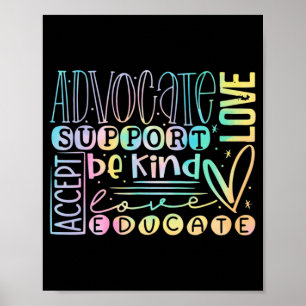 Advocate Liebe Support akzeptieren, mit freundlich Poster