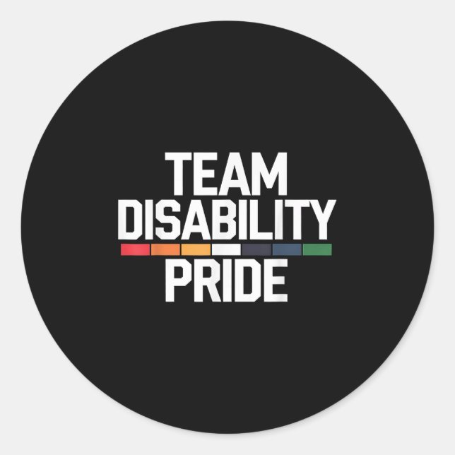 Advocation of Disability Pride Month Awareness Runder Aufkleber (Vorderseite)